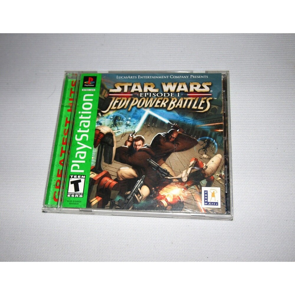 Star Wars Episode I Jedi Power Battles GH PS1 PlayStation 1 Game, Case, … - Picture 2 of 3